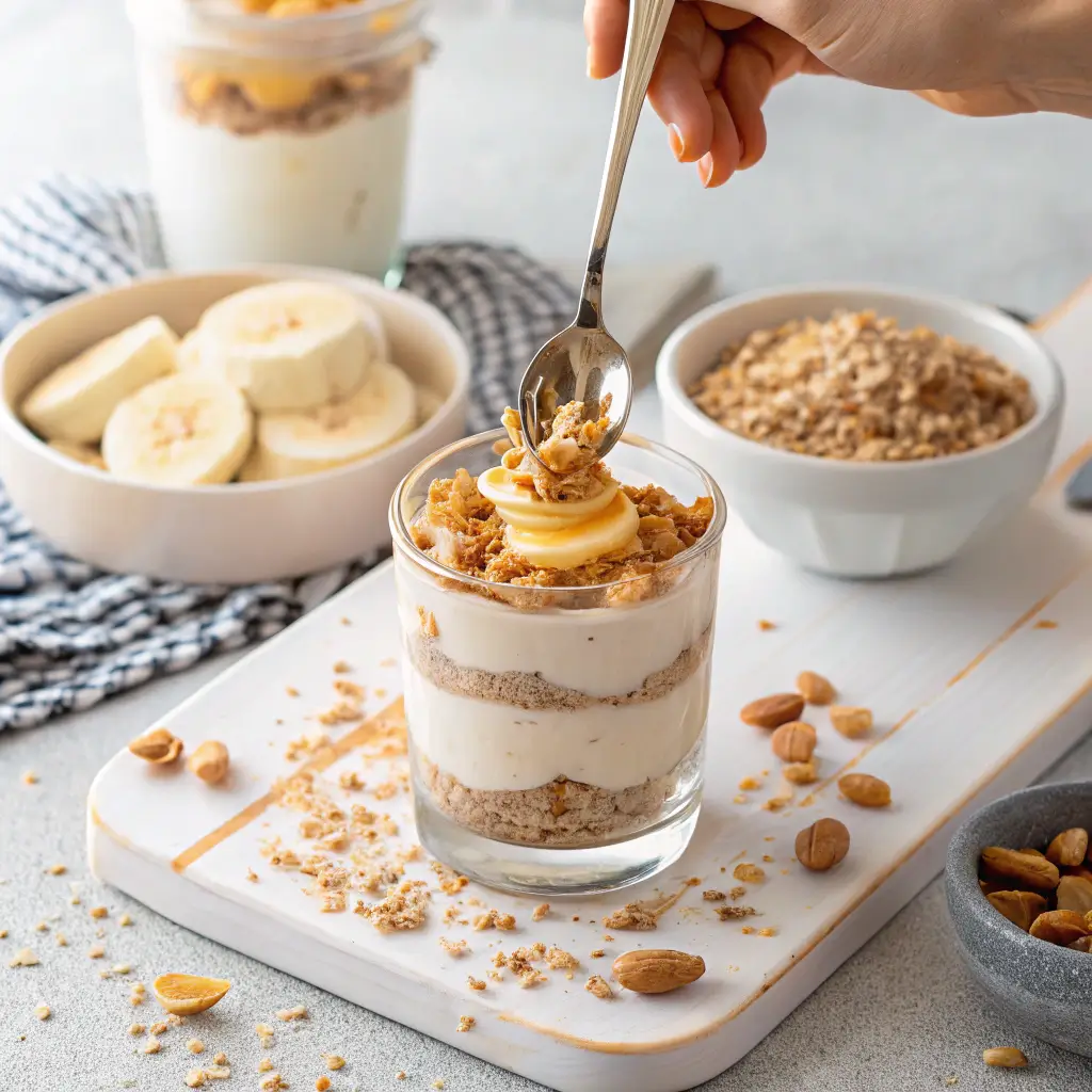 Cottage Cheese and Peanut Butter – Healthy Snack 10 assembling Cottage Cheese and Peanut Butter