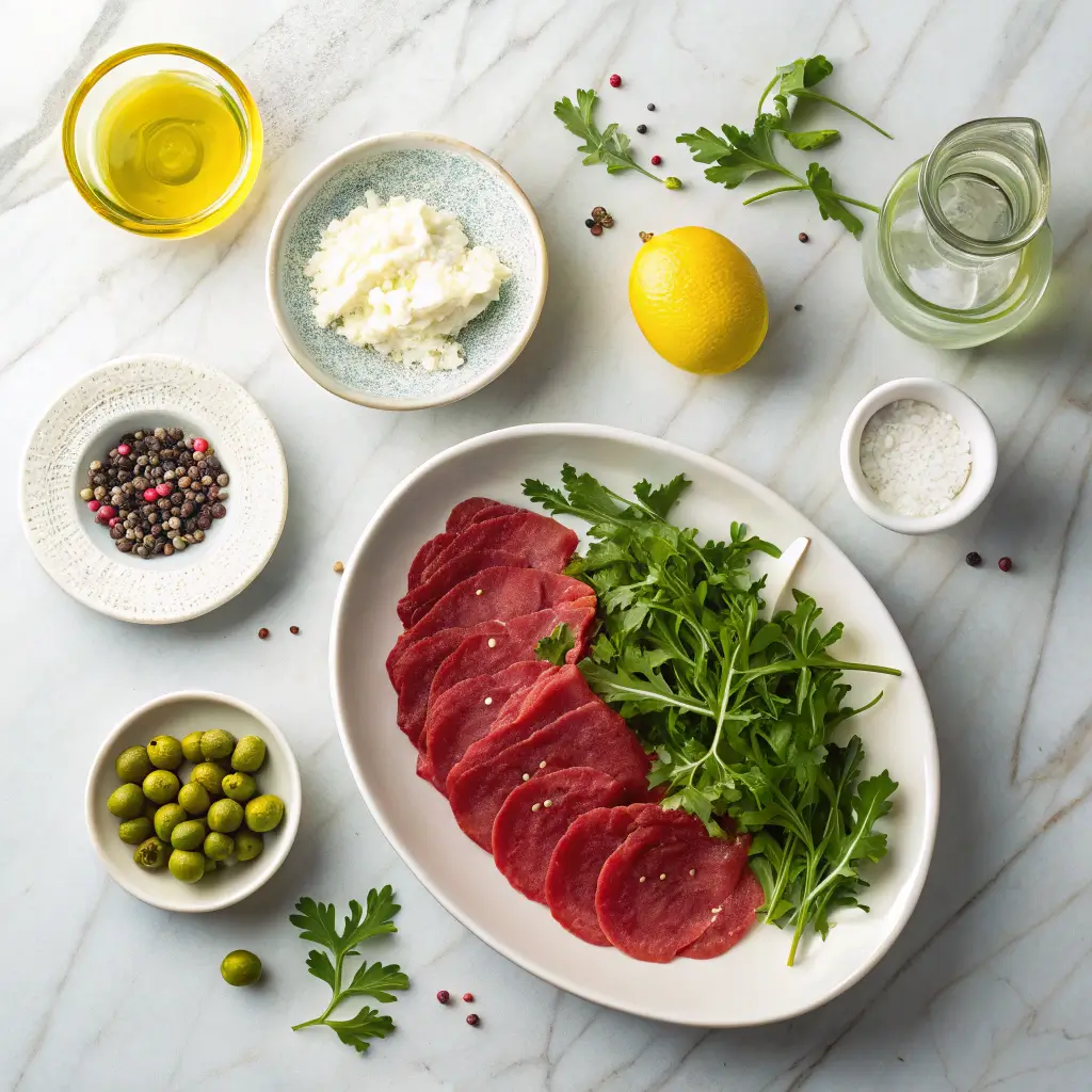 Bresaola Carpaccio – Simple Italian Starter ,Flavor 2 ingrredients of Bresaola Carpaccio