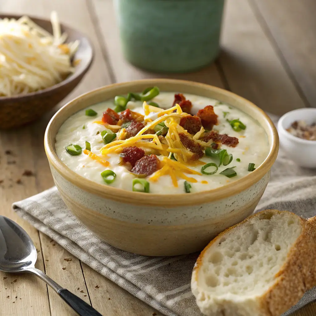 4-Ingredient Loaded Cauliflower Soup – Quick, Creamy & Delicious 1 4-Ingredient Loaded Cauliflower Soup