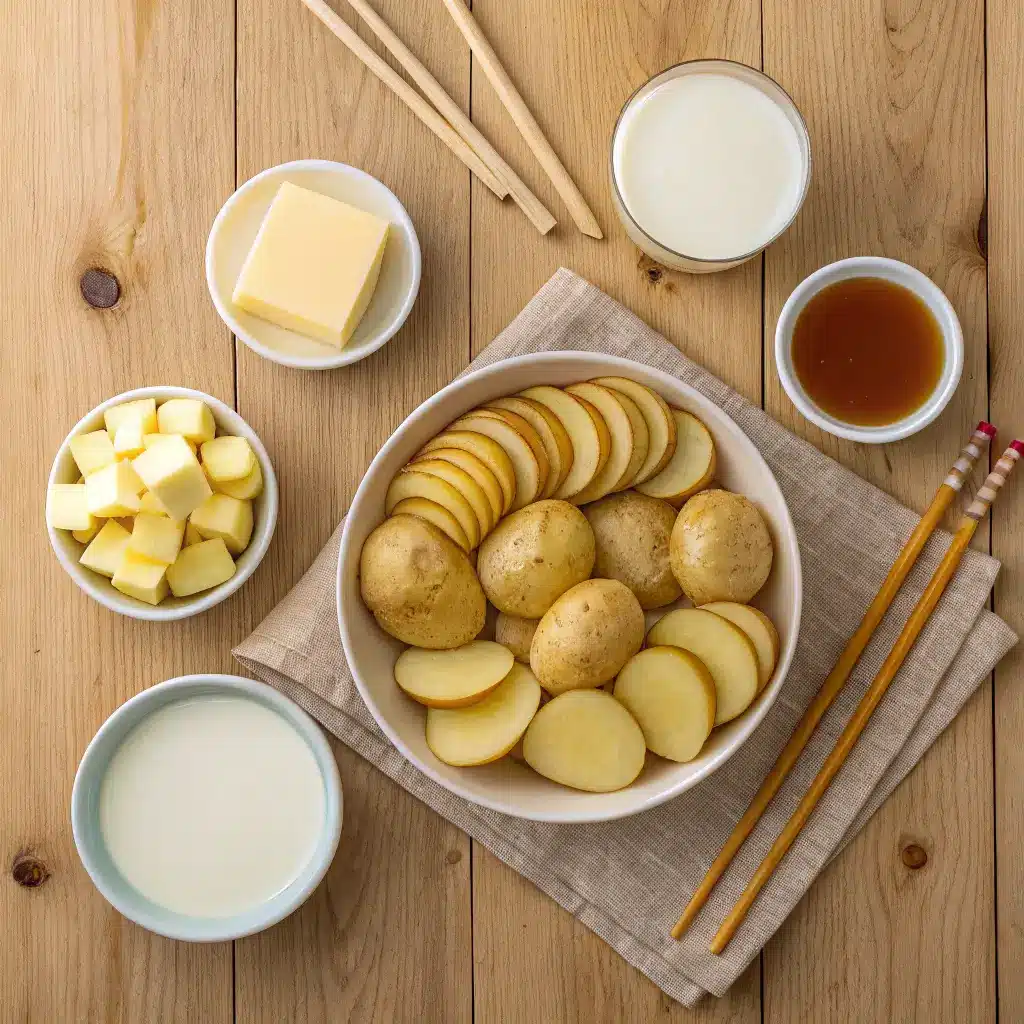 4-Ingredient Potato Soup Recipe – Quick & Easy Comfort Food 2 4 ingredient potato soup ingredients