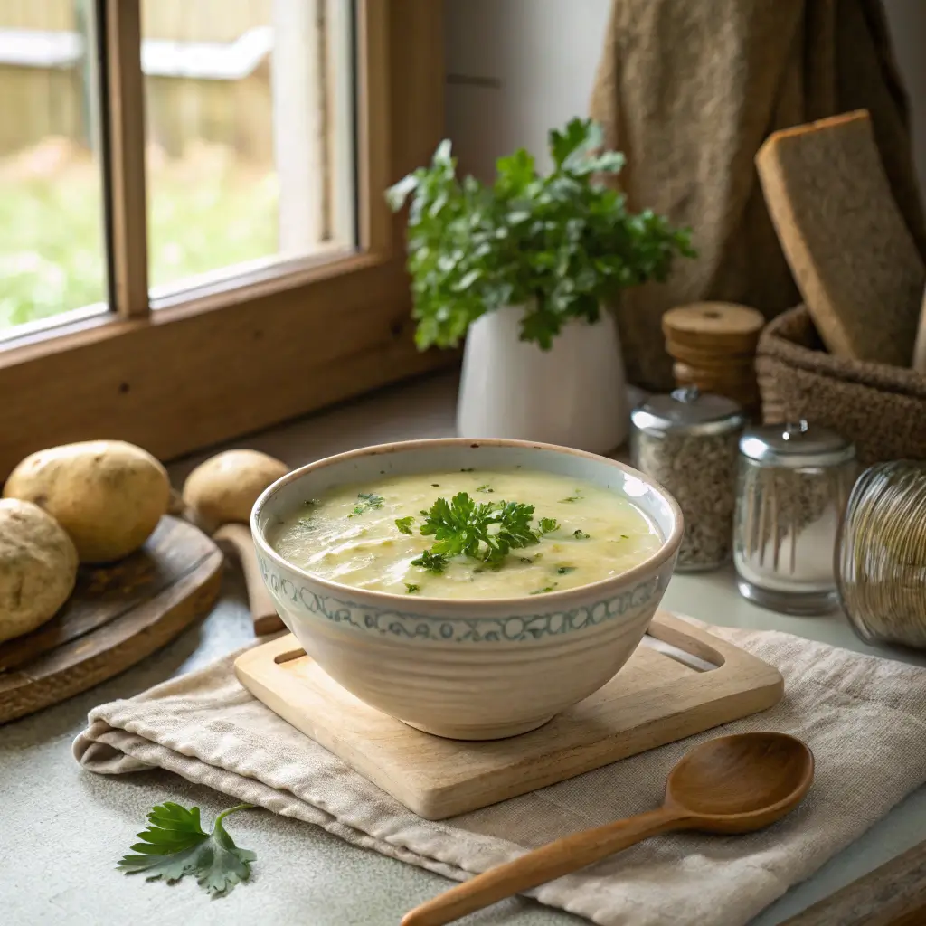 4-Ingredient Potato Soup Recipe – Quick & Easy Comfort Food 1 4-ingredient potato soup