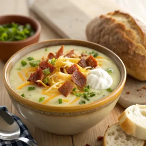 5-Ingredient Loaded Baked Potato Soup – Creamy & Comforting Recipe 4 5 ingredient loaded baked potato soup
