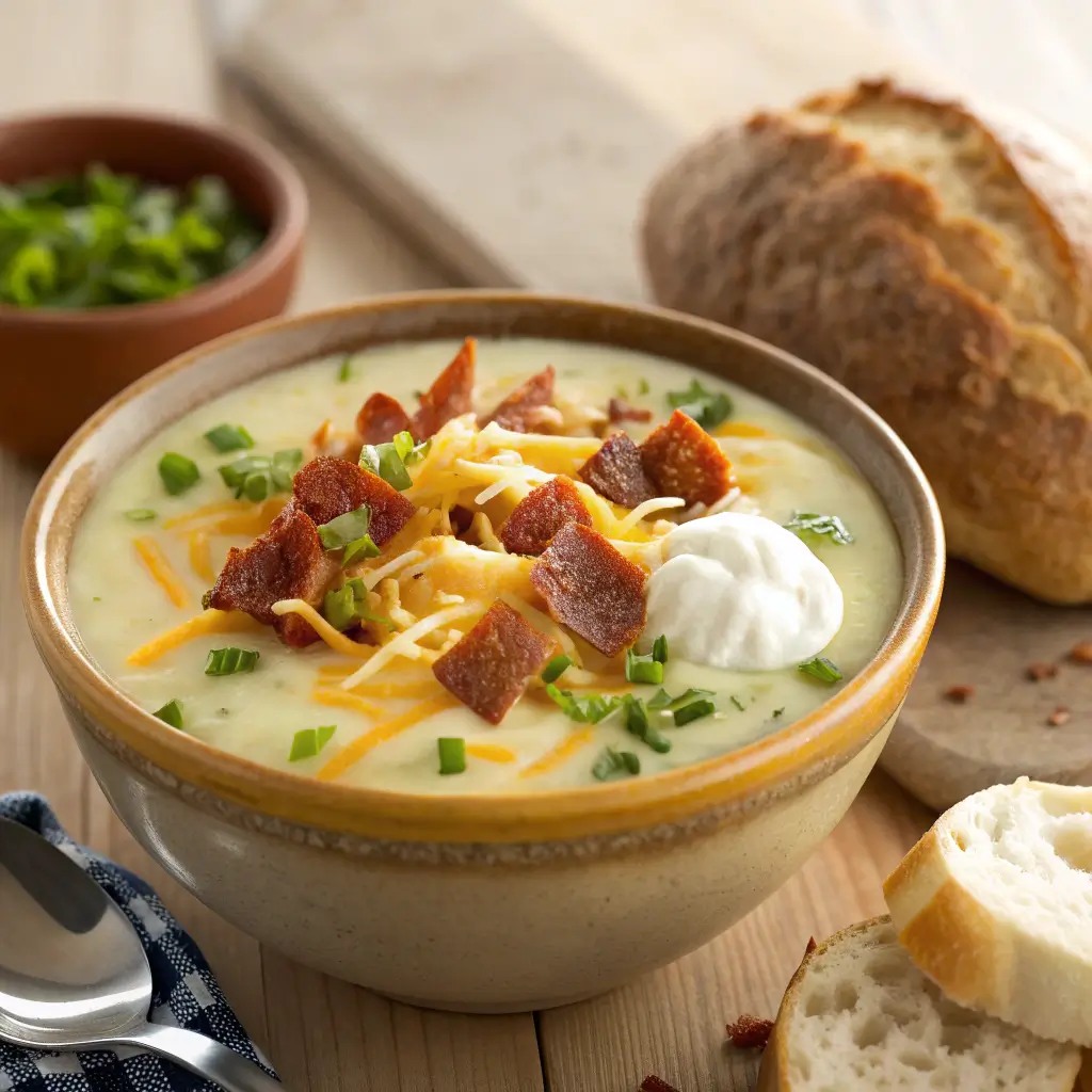 5-Ingredient Loaded Baked Potato Soup – Creamy & Comforting Recipe 1 5-Ingredient Loaded Baked Potato Soup