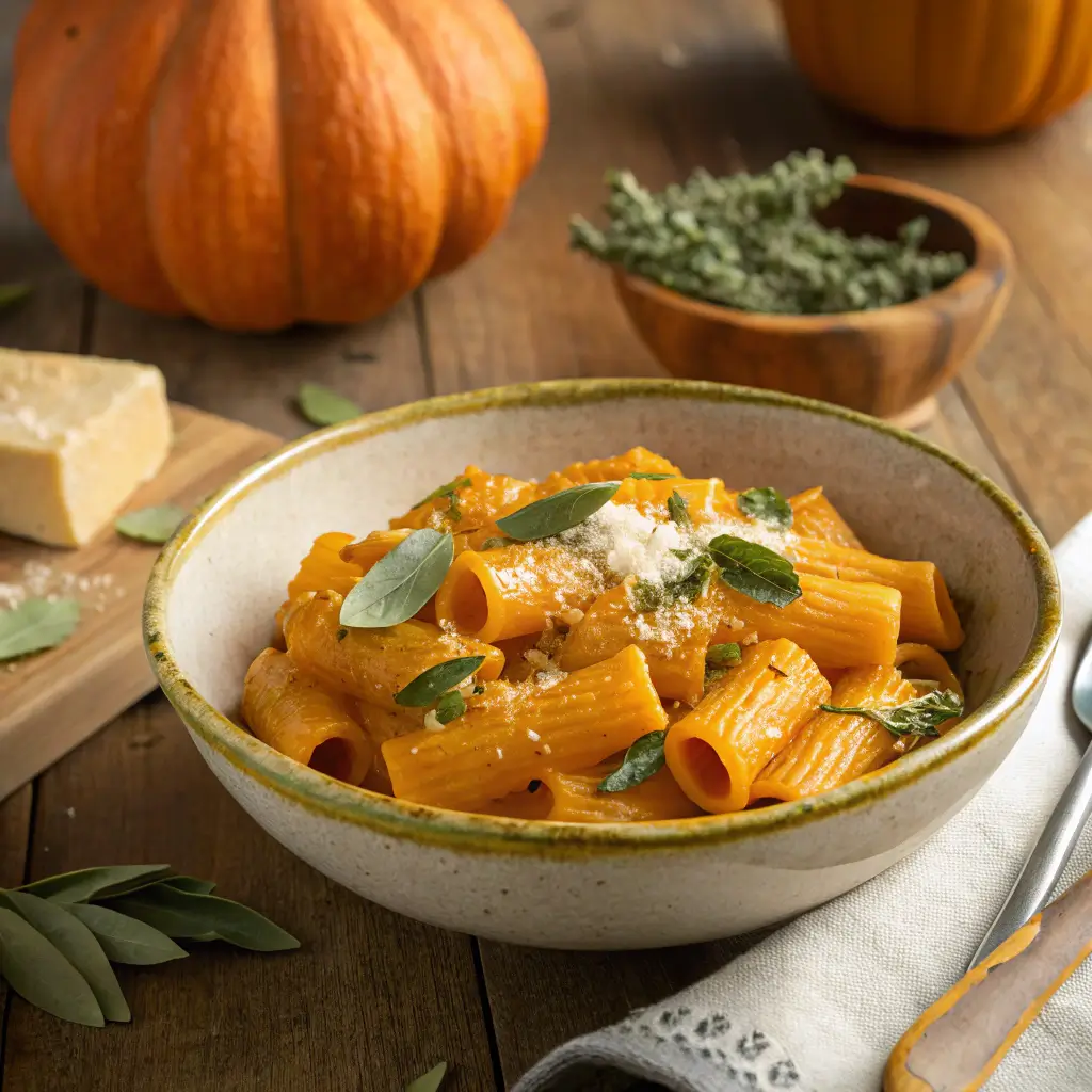 Creamy Pumpkin Pasta with Rigatoni – Best Easy Fall Recipe 1 Creamy Pumpkin Pasta with Rigatoni