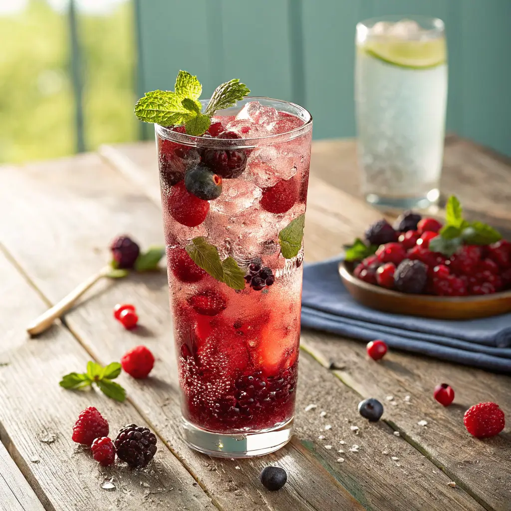 Berry Blast Spritzer Non Alcoholic Mocktail – Refreshing & Fun 1 berry blast spritzer non alcoholic mocktail