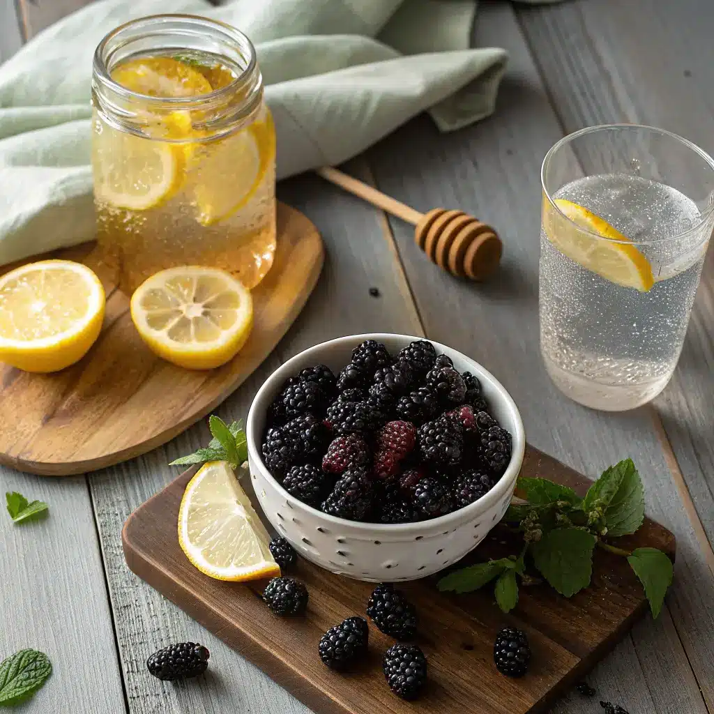 Blackberry Lemon Mocktail Recipe-A Refreshing Drink You’ll Love 2 blackberry lemon mocktail ingredients