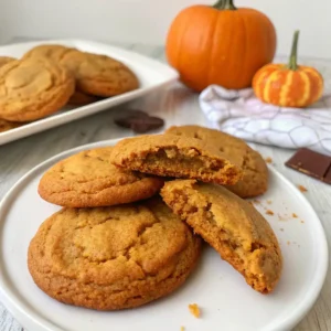 Chewy Pumpkin Cookies – The Perfect Fall Dessert 4 chewy pumpkin cookies served