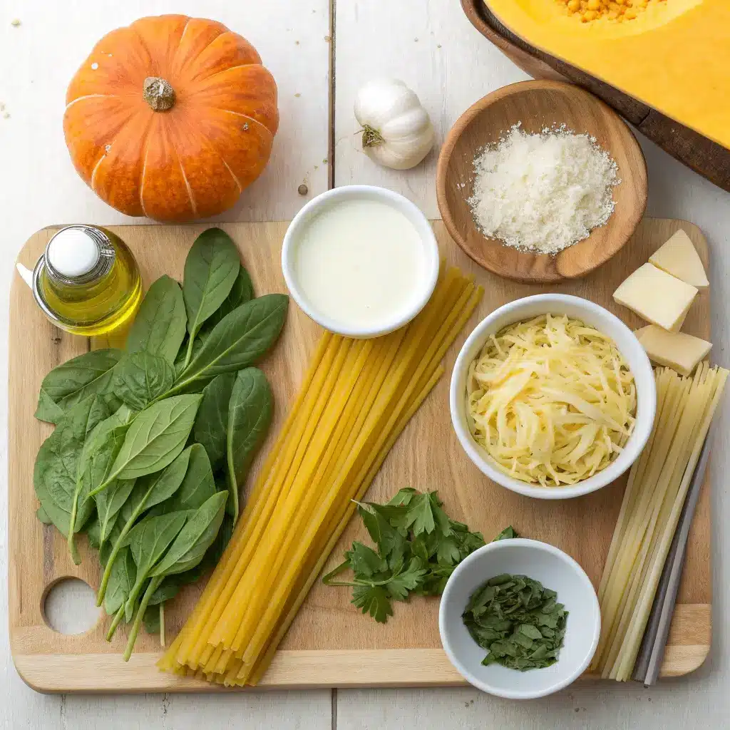 Creamy Pumpkin Pasta Recipe – The Best 20-Minute Fall Dinner 2 creamy pumpkin pasta ingredients
