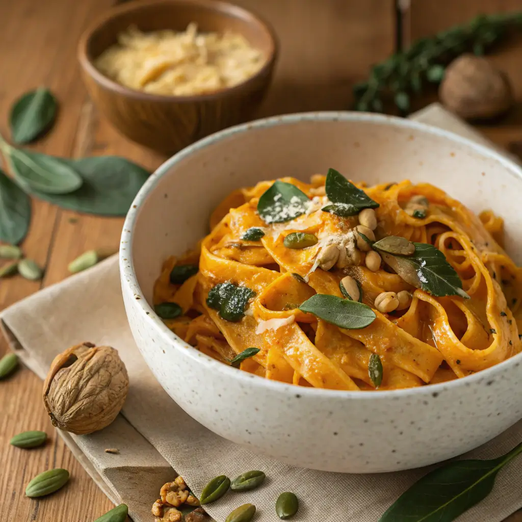 Creamy Pumpkin Pasta Recipe – The Best 20-Minute Fall Dinner 5 creamy pumpkin pasta serving