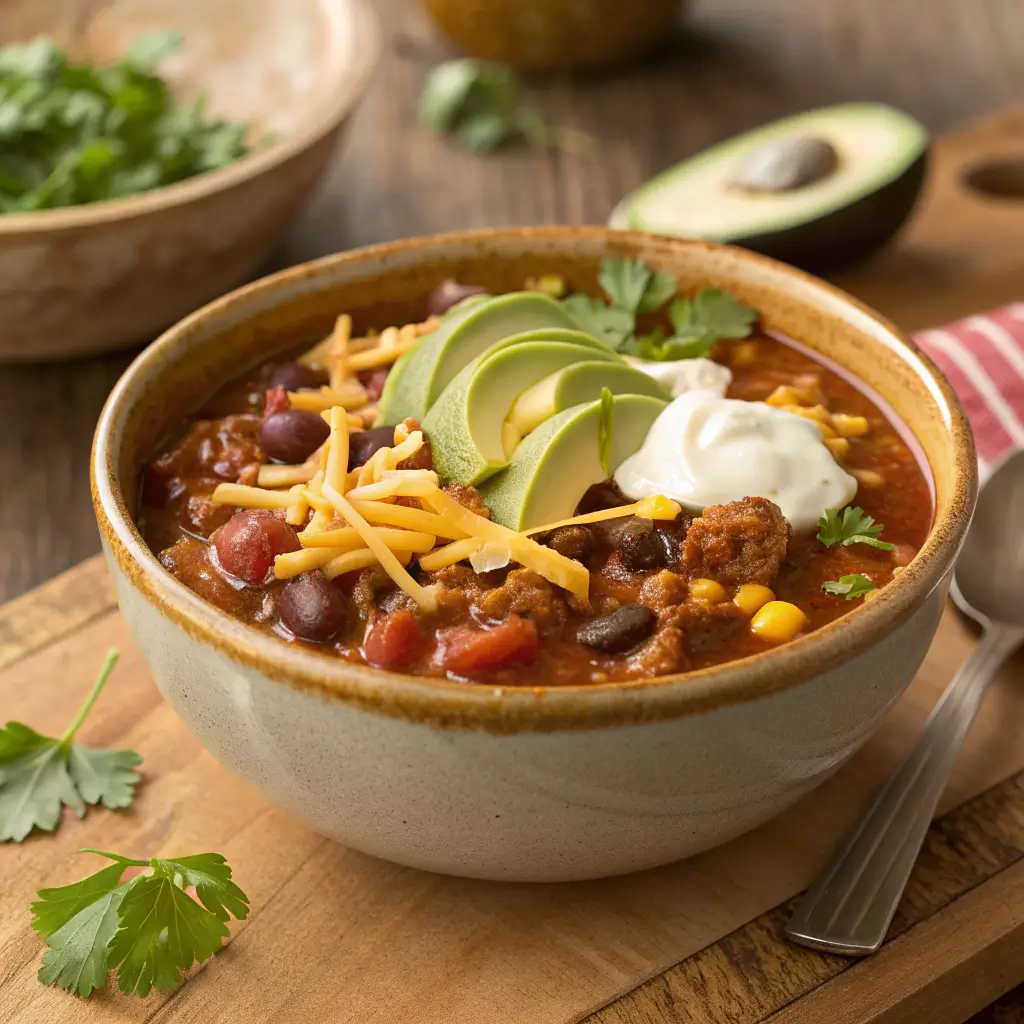 Easy Slow Cooker Taco Soup Recipe – Hearty, Flavorful & Stress-Free 1 Easy Slow Cooker Taco Soup