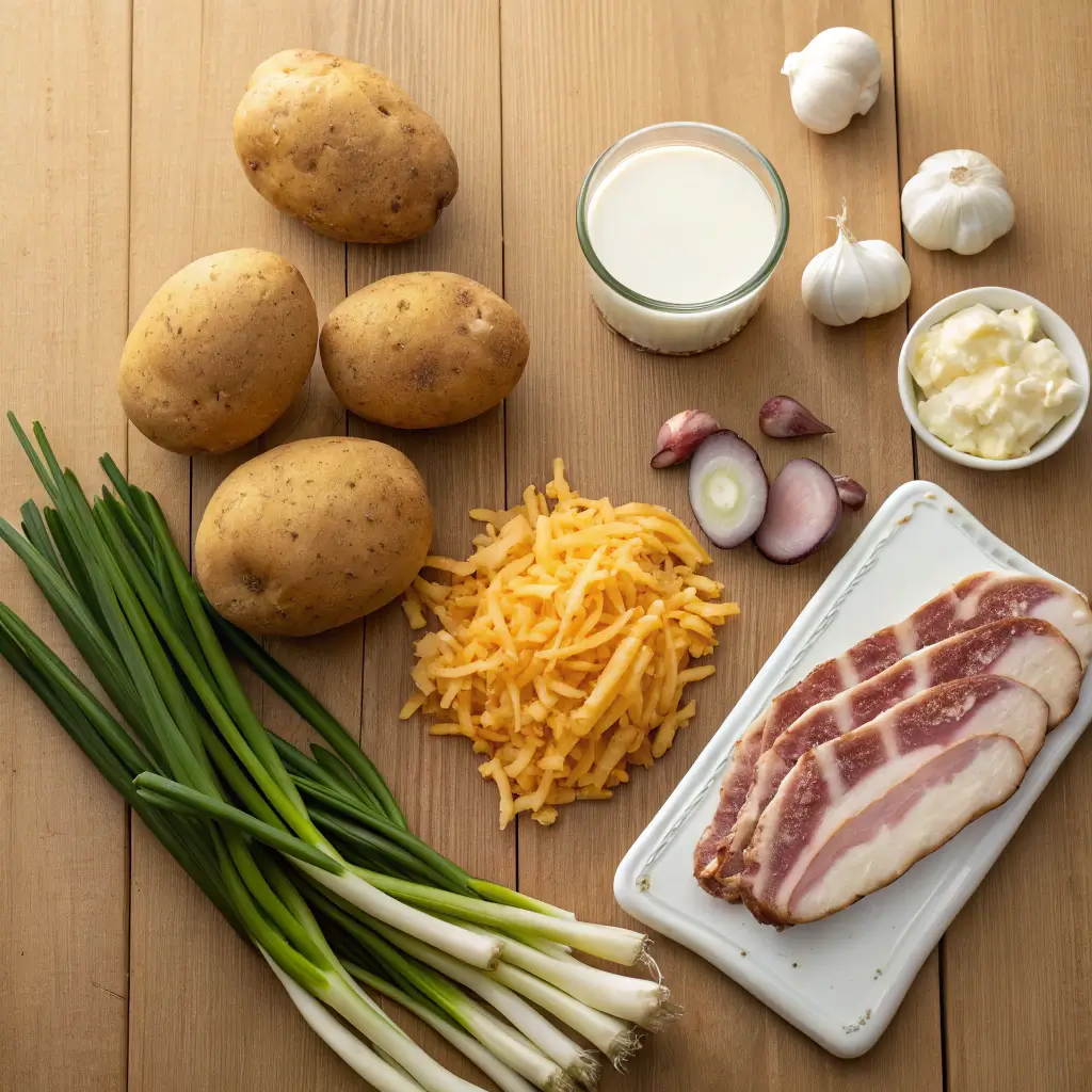 Comforting Loaded Baked Potato Soup – Easy Creamy Recipe 2 loaded baked potato soup ingredients