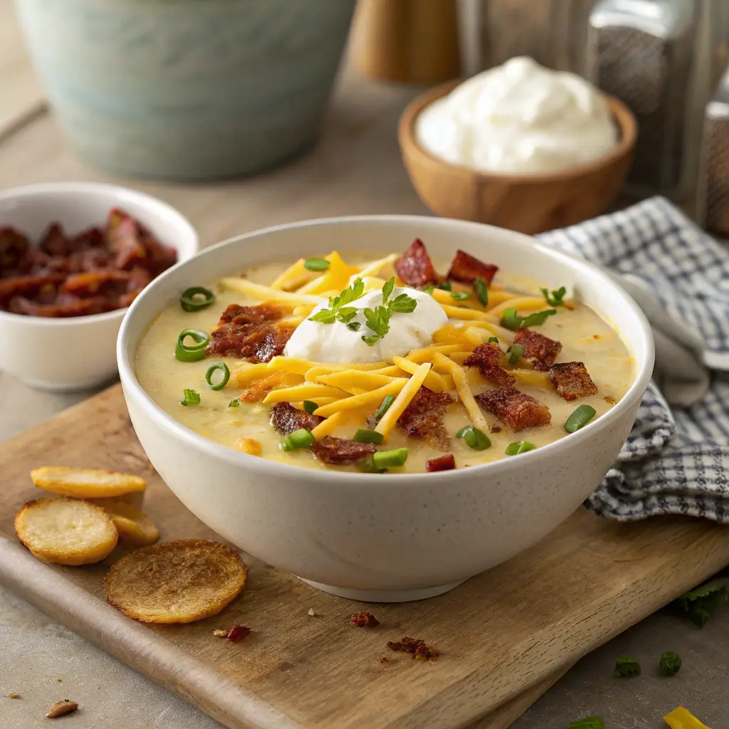 Comforting Loaded Baked Potato Soup – Easy Creamy Recipe 1 Loaded Baked Potato Soup