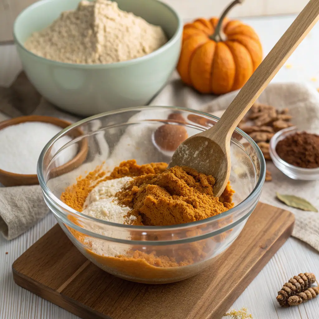 Starbucks Pumpkin Bread Copycat – Best Easy & Moist Fall Recipe 3 mixing all ingredients o