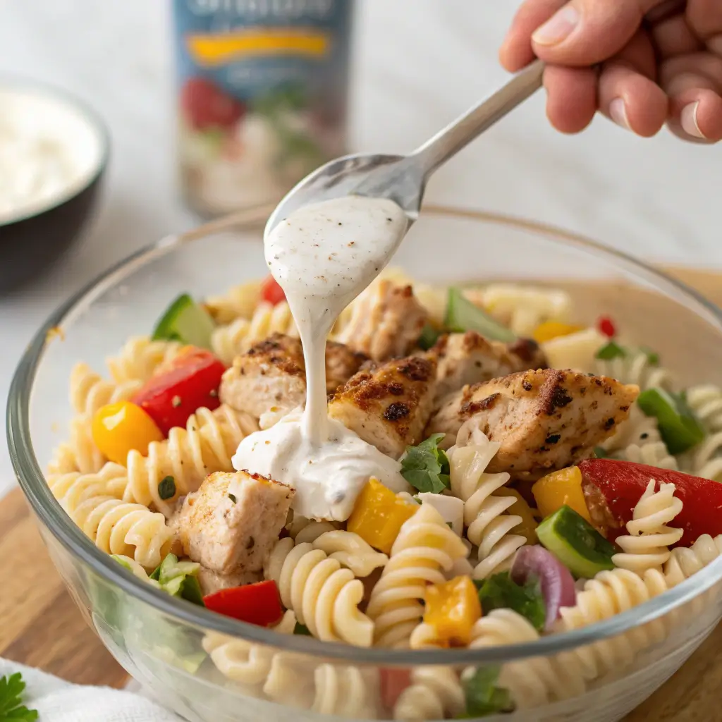 Protein Pasta Salad: Best High-Protein Side Dish for Easy Meals 3 protein pasta salad prep1