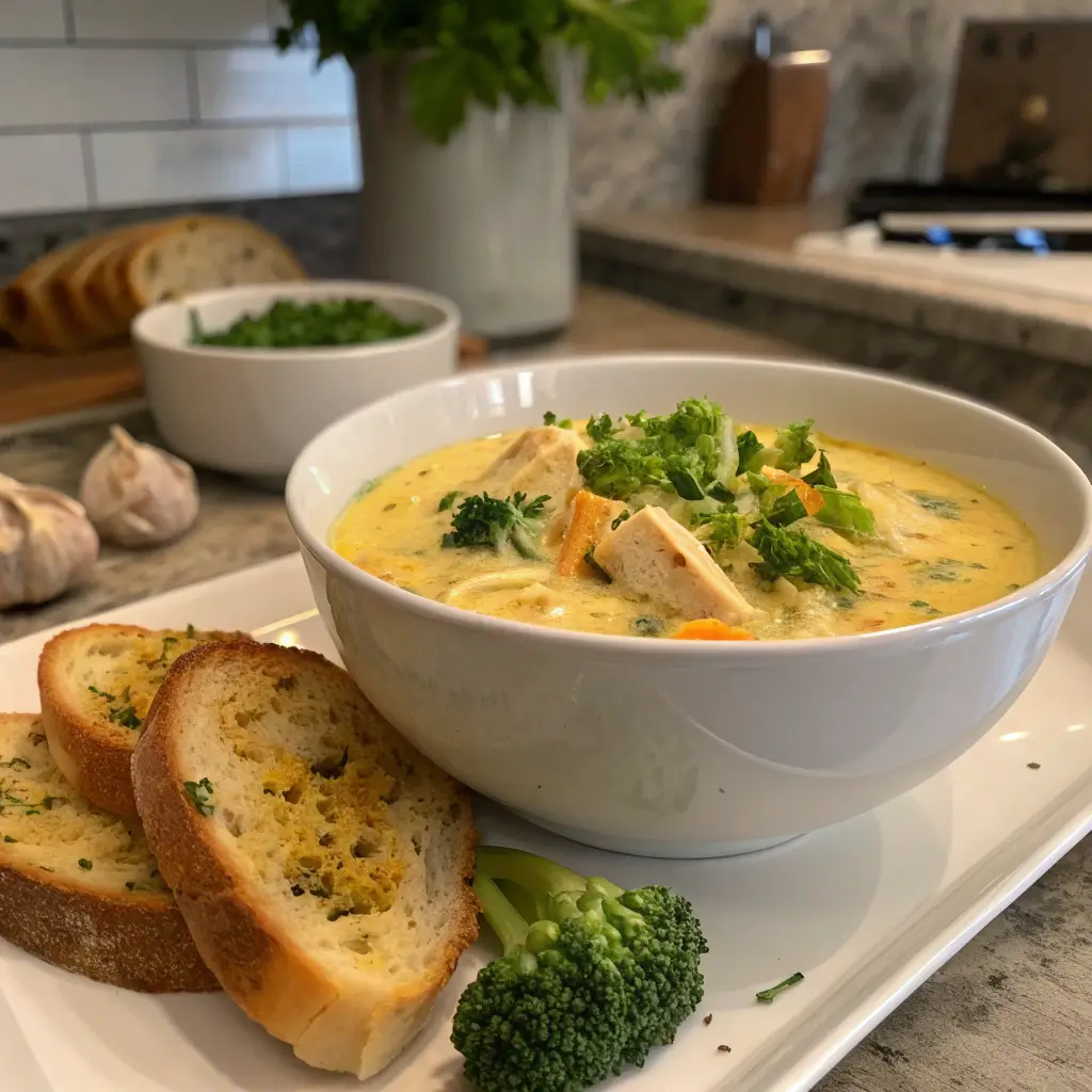 Chicken Broccoli Cheddar Soup: The Coziest Comfort Bowl for Fall 4 served chicken broccoli cheddar sou
