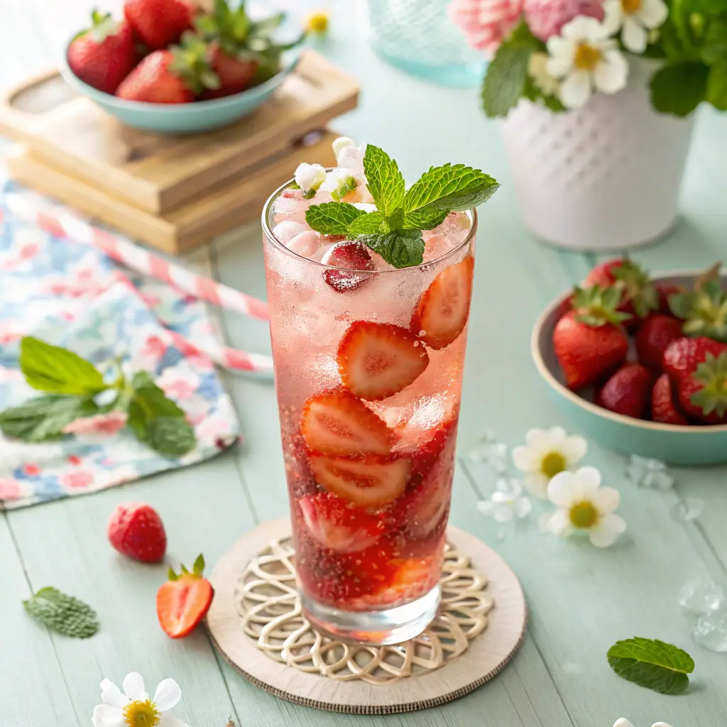Springtime Strawberry Sipper Mocktail – Refreshing, Easy & Fruity 1 springtime strawberry sipper mocktail