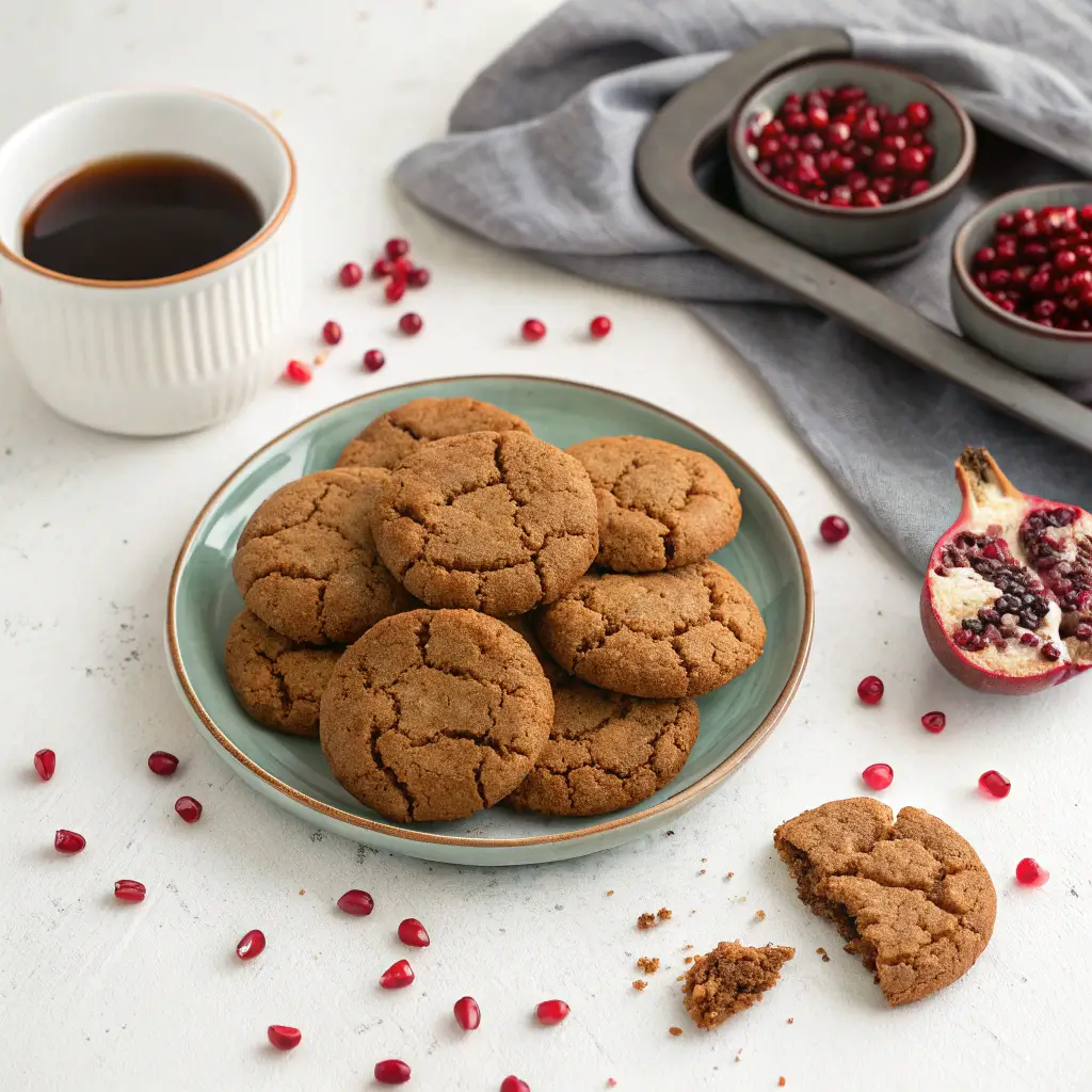 Pomegranate Molasses Cookies – A Tangy Twist on Classic Cookies 5 served pomegranate molasses cookies